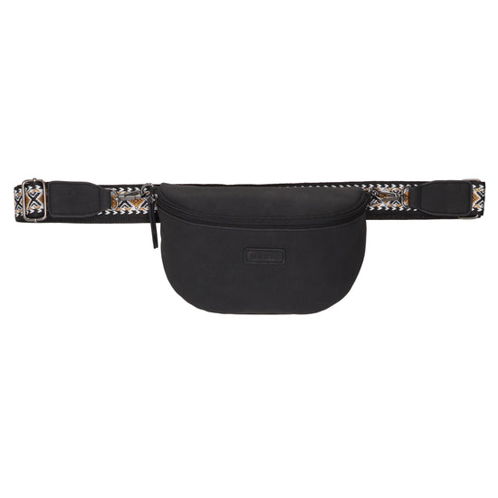 Bodybag 25 x 17cm in marmorierter Optik Schwarz - leder-accessoires.com