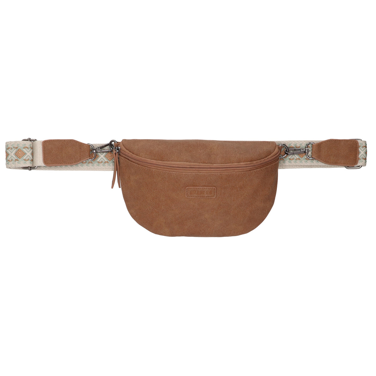 Bodybag 25 x 17cm in marmorierter Optik Braun - leder-accessoires.com