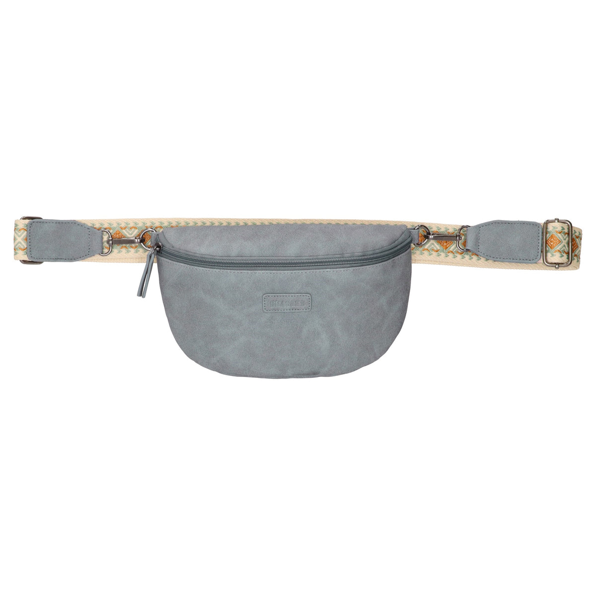 Bodybag 25 x 17cm in marmorierter Optik Hellblau - leder-accessoires.com