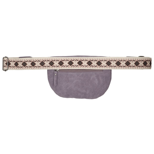Bodybag 25 x 17cm in marmorierter Optik Lila - leder-accessoires.com