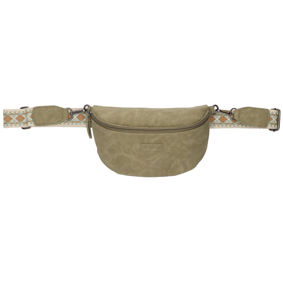 Bodybag 25 x 17cm in marmorierter Optik Hellgrün - leder-accessoires.com
