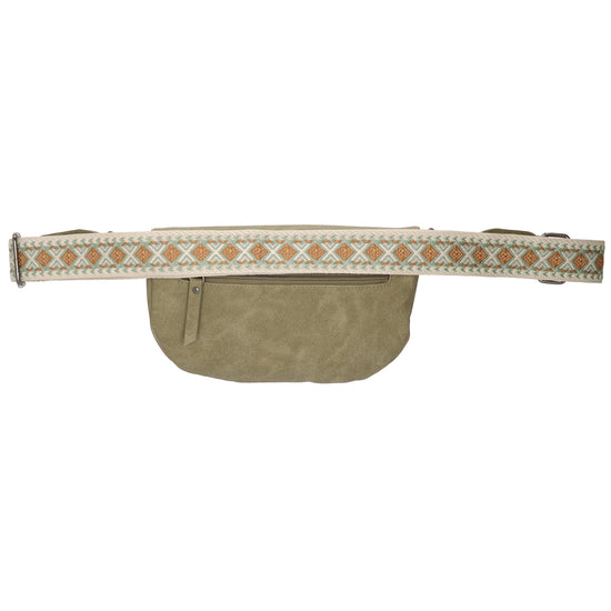 Bodybag 25 x 17cm in marmorierter Optik Hellgrün - leder-accessoires.com