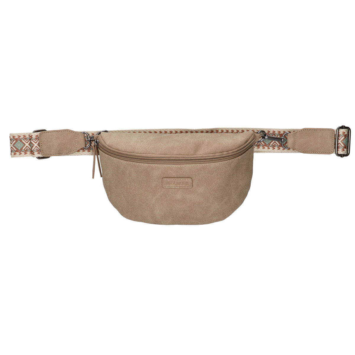 Bodybag 25 x 17cm in marmorierter Optik Helltaupe - leder-accessoires.com