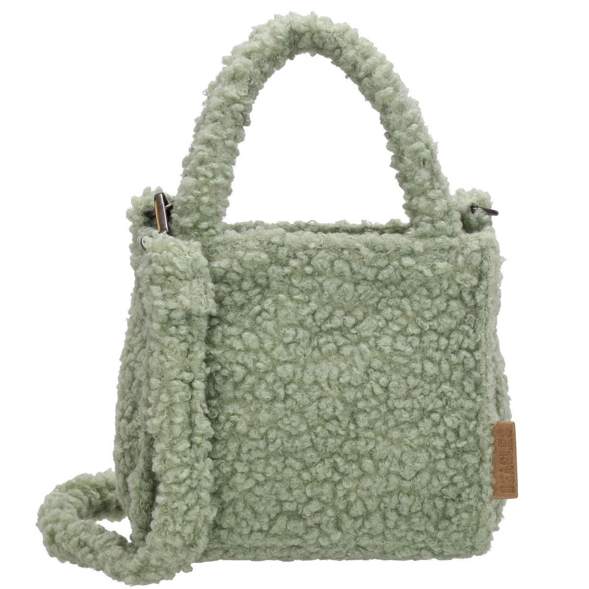 Teddytasche 17 x 17cm in Mint mit Reißverschluss - leder-accessoires.com
