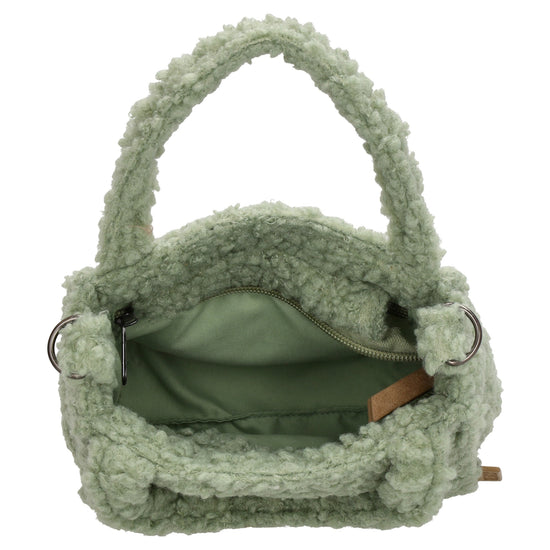 Teddytasche 17 x 17cm in Mint mit Reißverschluss - leder-accessoires.com