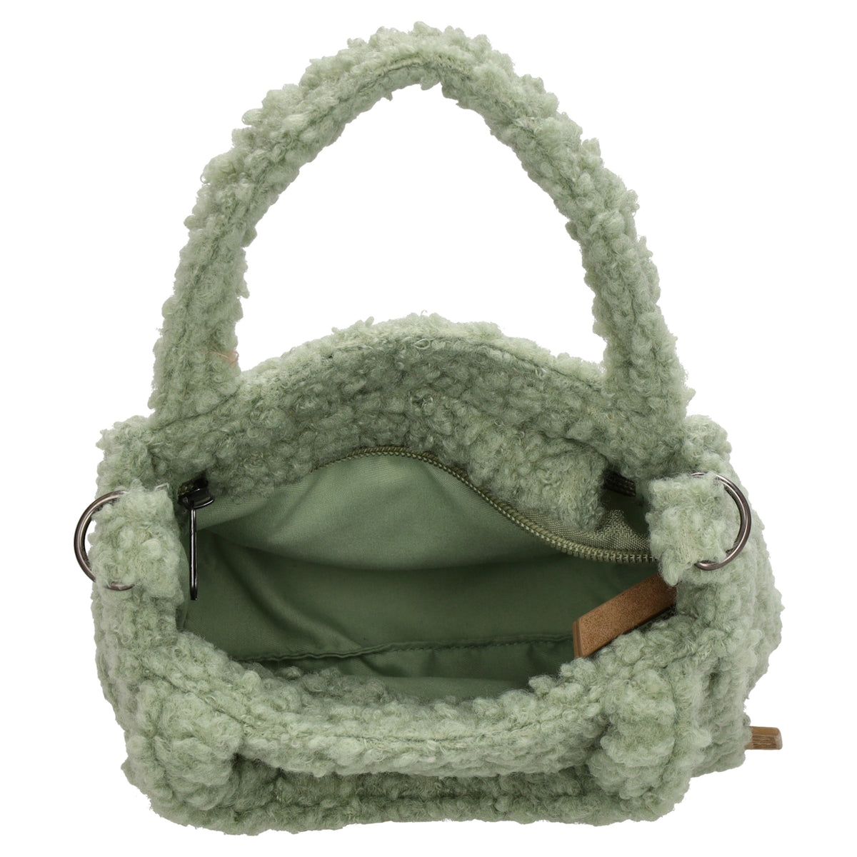 Teddytasche 17 x 17cm in Mint mit Reißverschluss - leder-accessoires.com