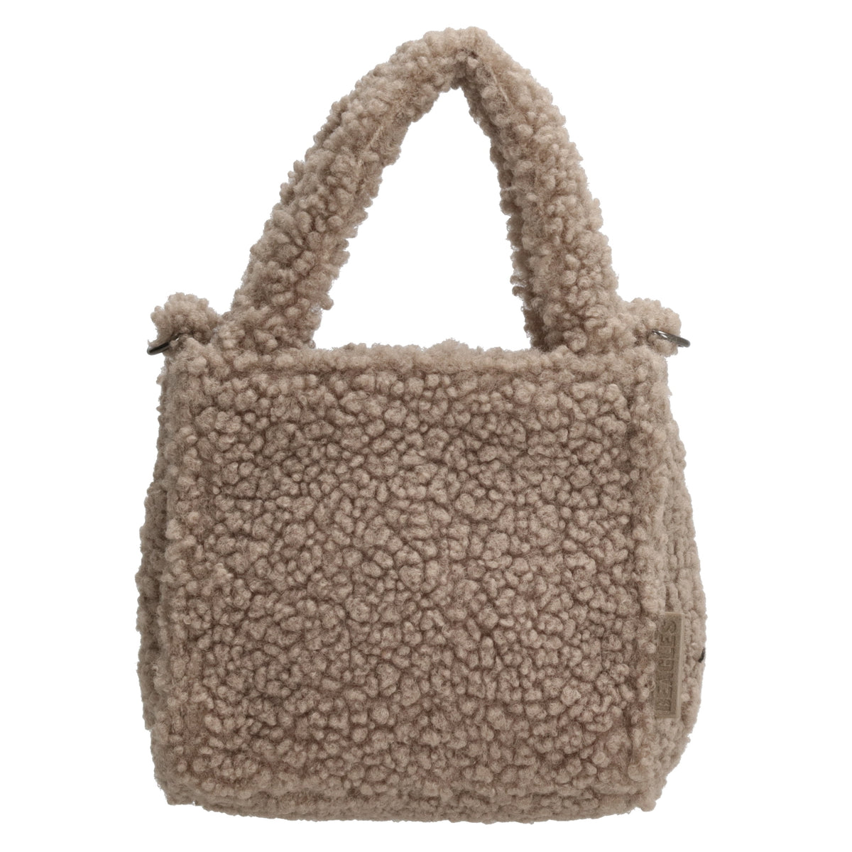 Teddytasche 17 x 17cm in Taupe mit Reißverschluss - leder-accessoires.com