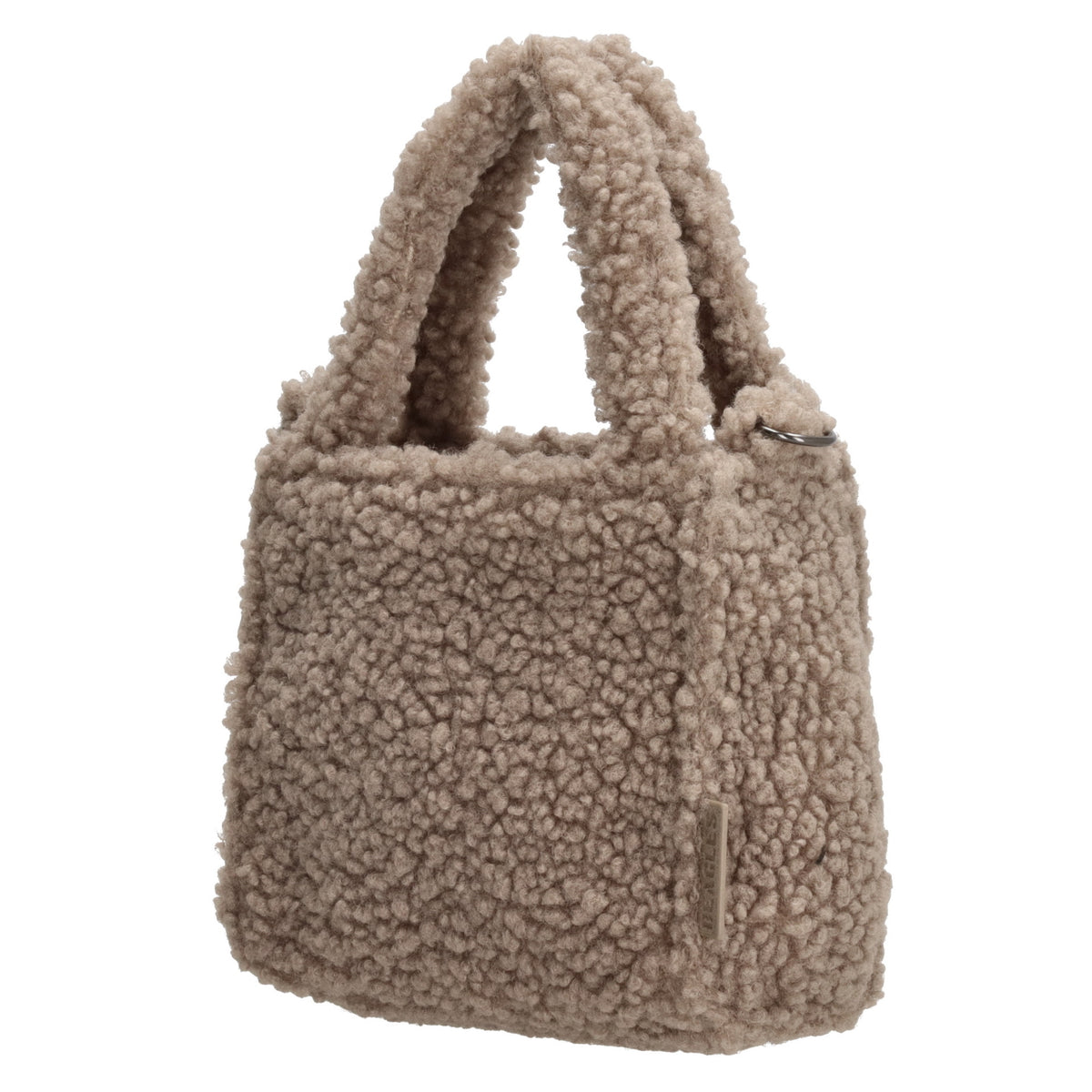 Teddytasche 17 x 17cm in Taupe mit Reißverschluss - leder-accessoires.com