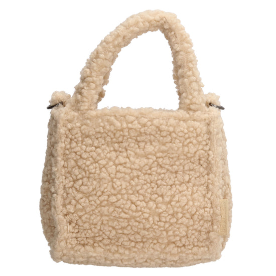 Teddytasche 17 x 17cm in Beige|Creme mit Reißverschluss - leder-accessoires.com
