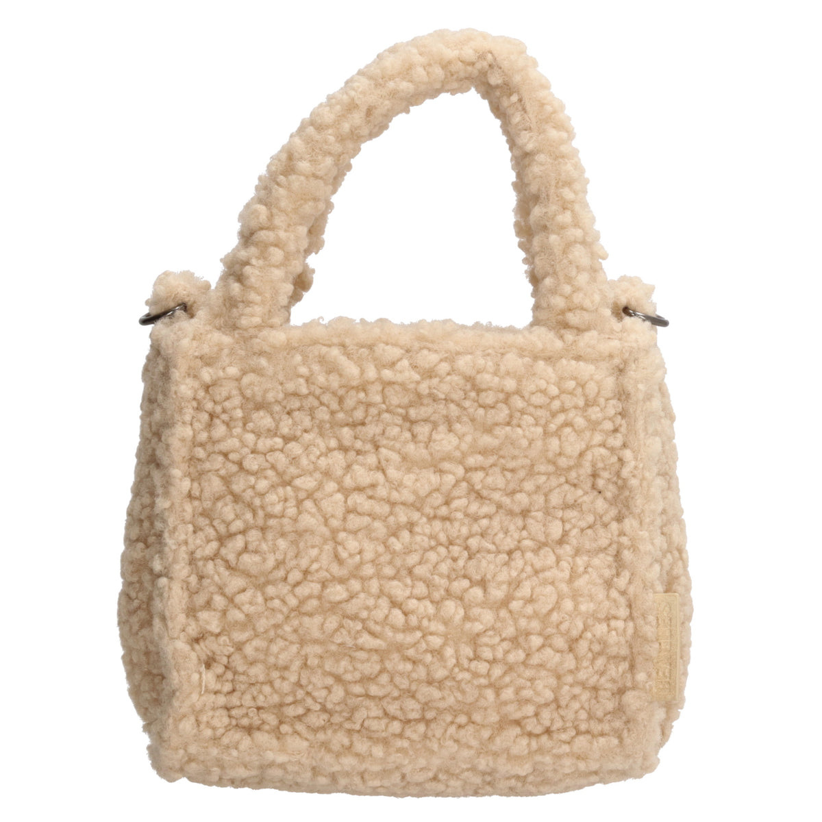 Teddytasche 17 x 17cm in Beige|Creme mit Reißverschluss - leder-accessoires.com