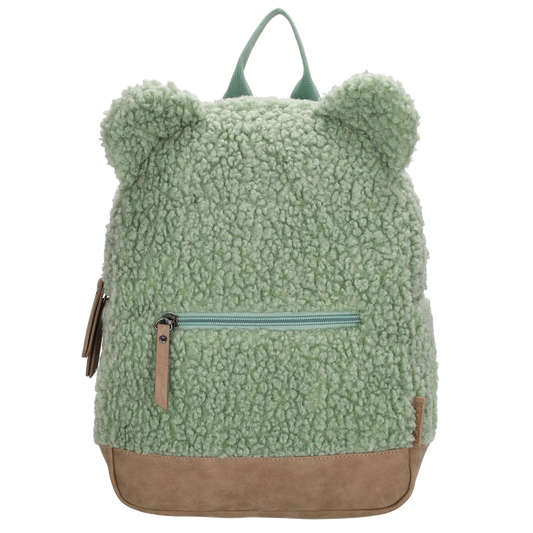 Teddyrucksack 24,5x31cm in Mint mit Reißverschluss - leder-accessoires.com