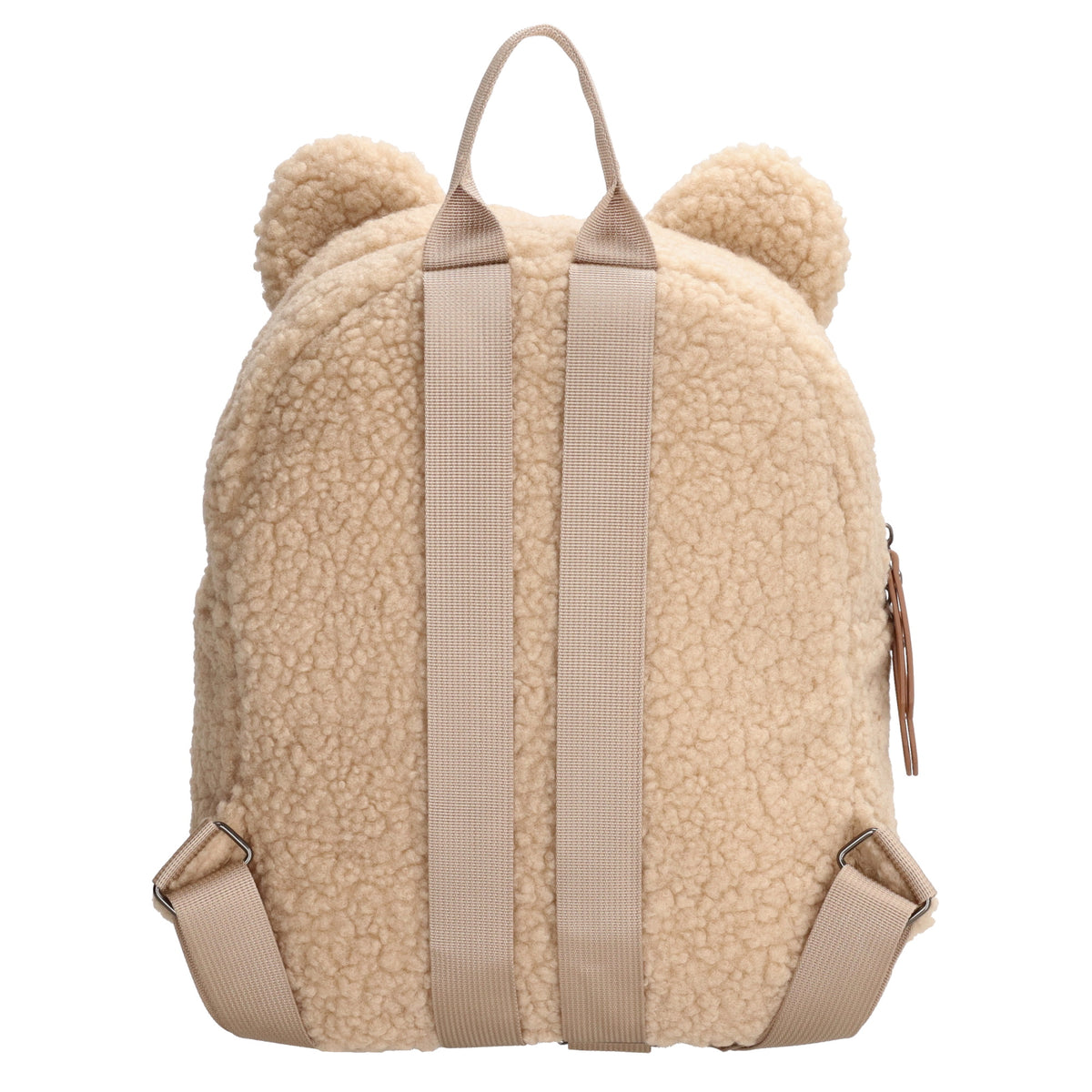 Teddyrucksack 24,5x31cm in Beige mit Reißverschluss - leder-accessoires.com