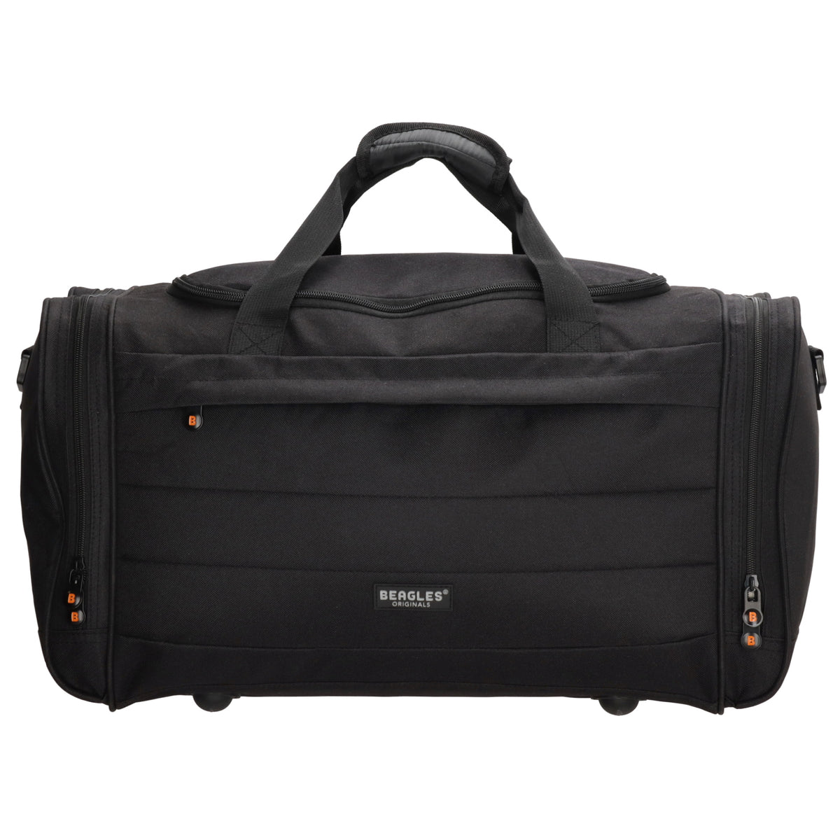 Reisetasche 55 x 30cm in Schwarz mit Seitentaschen - leder-accessoires.com