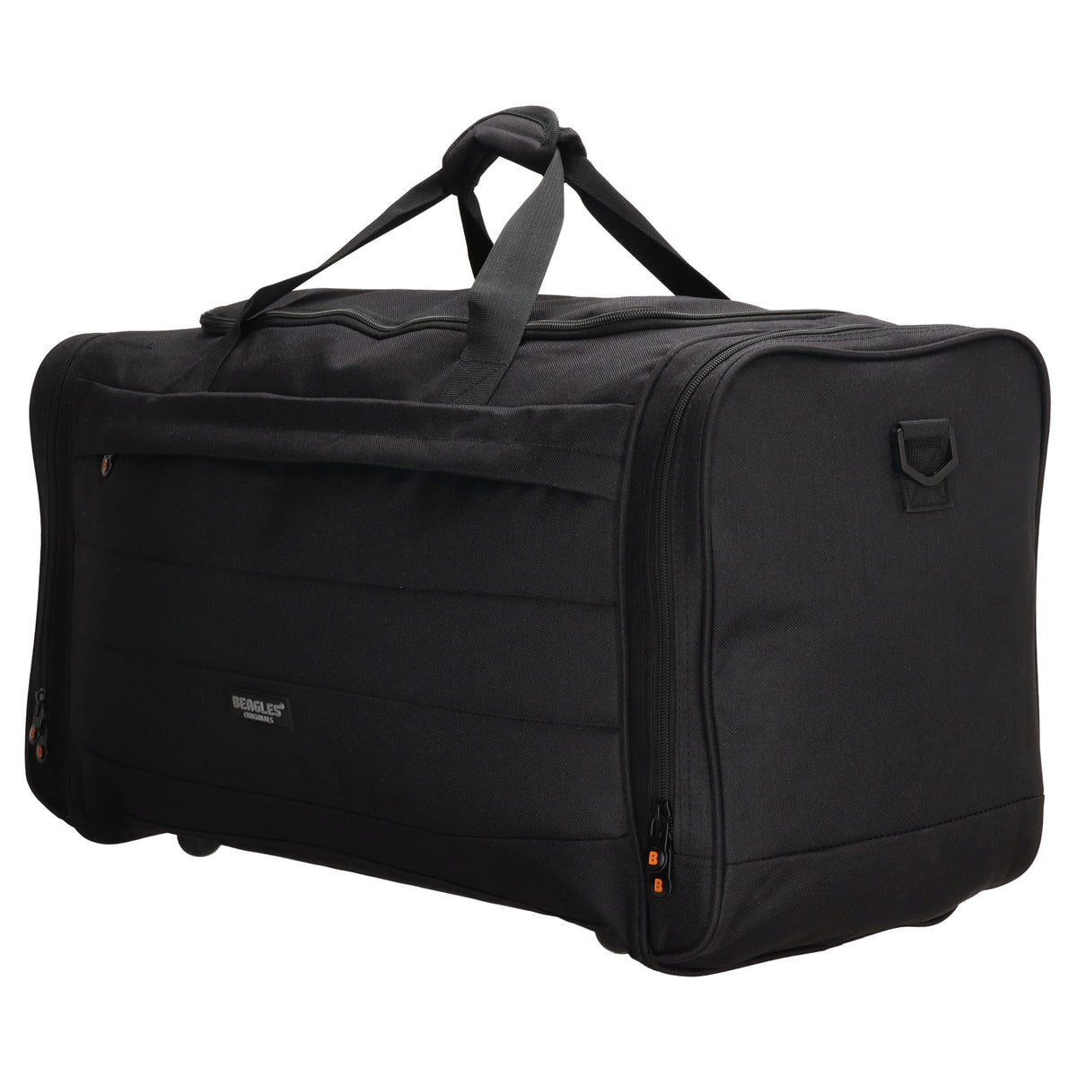Reisetasche 65 x 34cm in Schwarz mit Seitentaschen - leder-accessoires.com