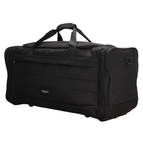 Reisetasche 75 x 35cm in Schwarz mit Seitentaschen - leder-accessoires.com