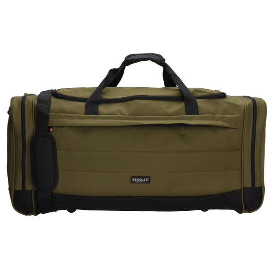 Reisetasche 75 x 35cm in Olivgrün mit Seitentaschen - leder-accessoires.com