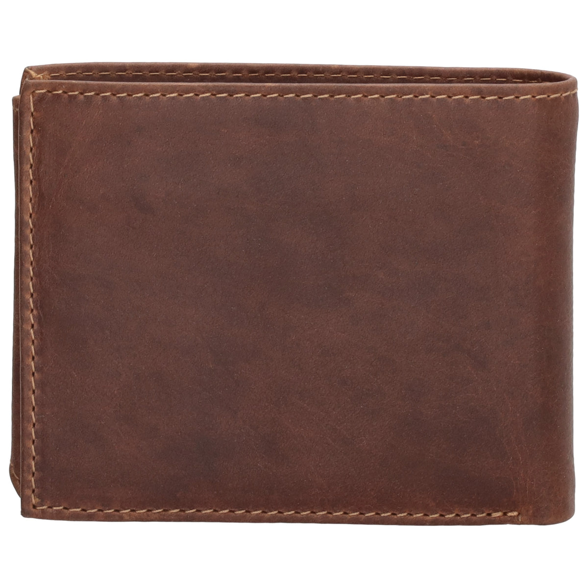 Geldbörse Querformat 10 x 8,5cm in Cognac aus Leder - leder-accessoires.com