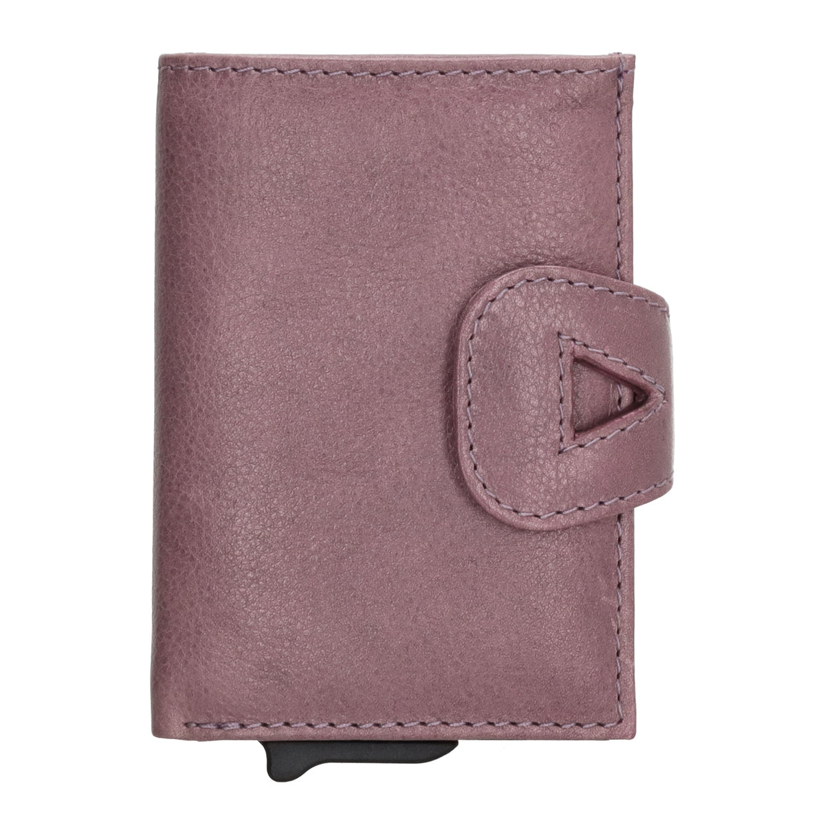 Kartenetui| Safty Wallet 10x7cm in Flieder mit RFID-Schutz - leder-accessoires.com