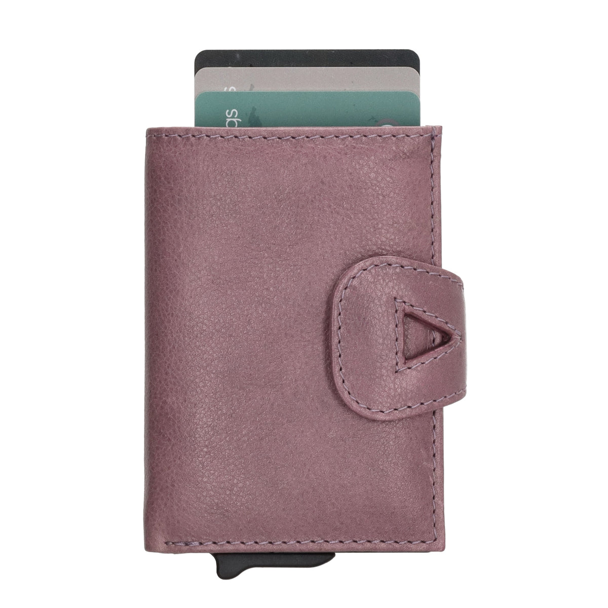 Kartenetui| Safty Wallet 10x7cm in Flieder mit RFID-Schutz - leder-accessoires.com