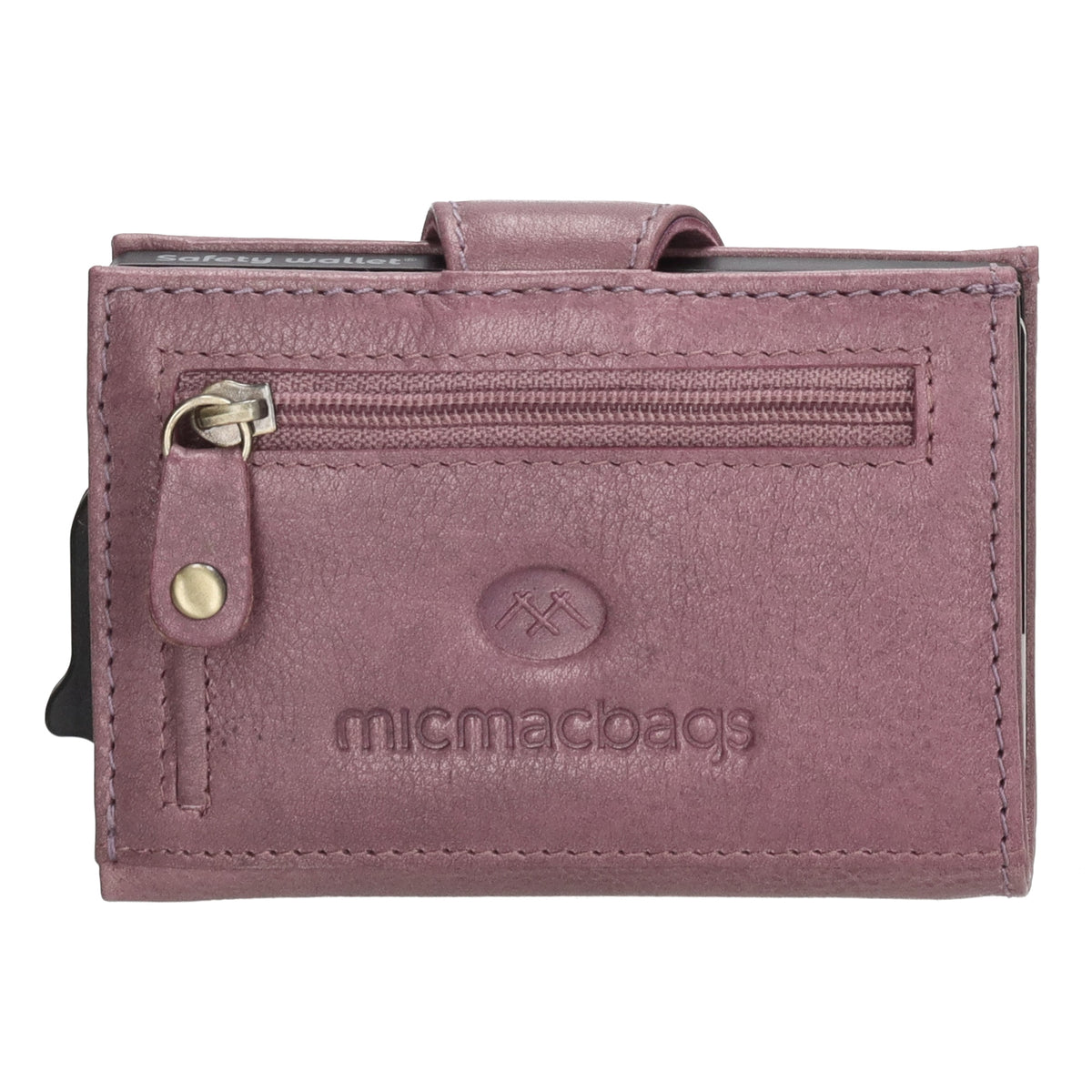 Kartenetui| Safty Wallet 10x7cm in Flieder mit RFID-Schutz - leder-accessoires.com