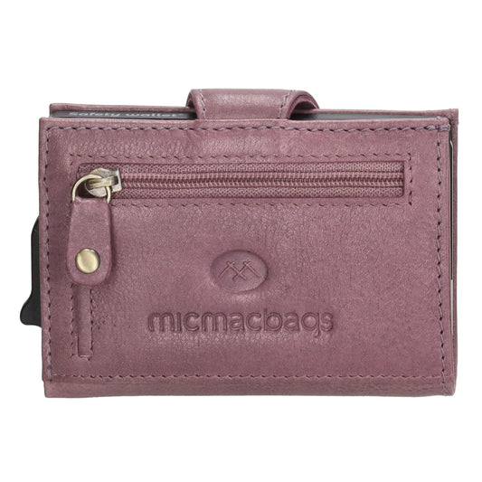Kartenetui| Safty Wallet 10x7cm in Flieder mit RFID-Schutz - leder-accessoires.com