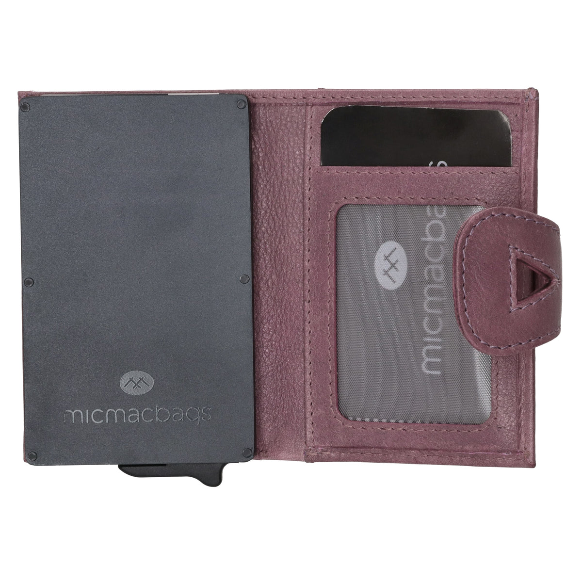 Kartenetui| Safty Wallet 10x7cm in Flieder mit RFID-Schutz - leder-accessoires.com