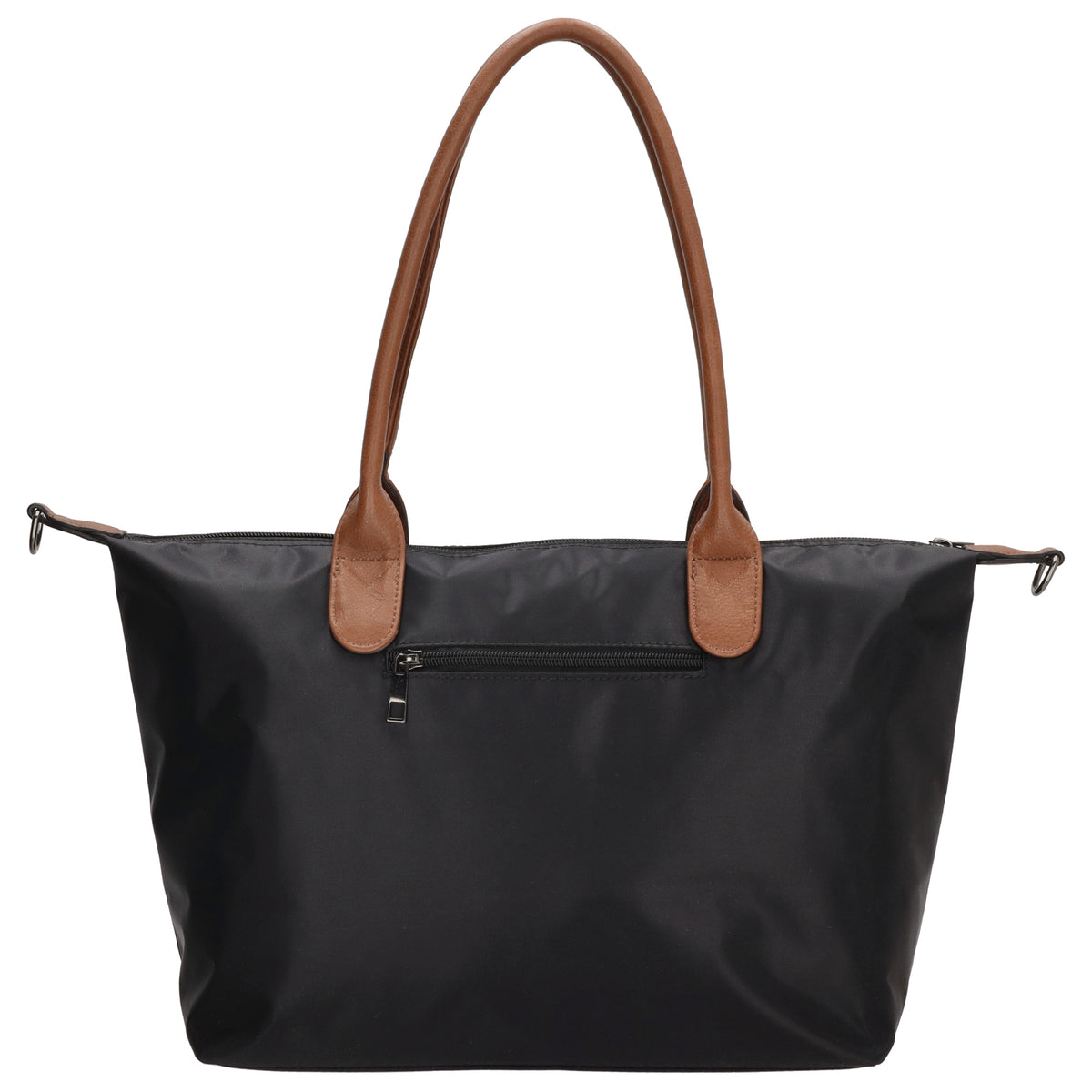 Schultertasche 42x25cm in Schwarz aus Nylon - leder-accessoires.com