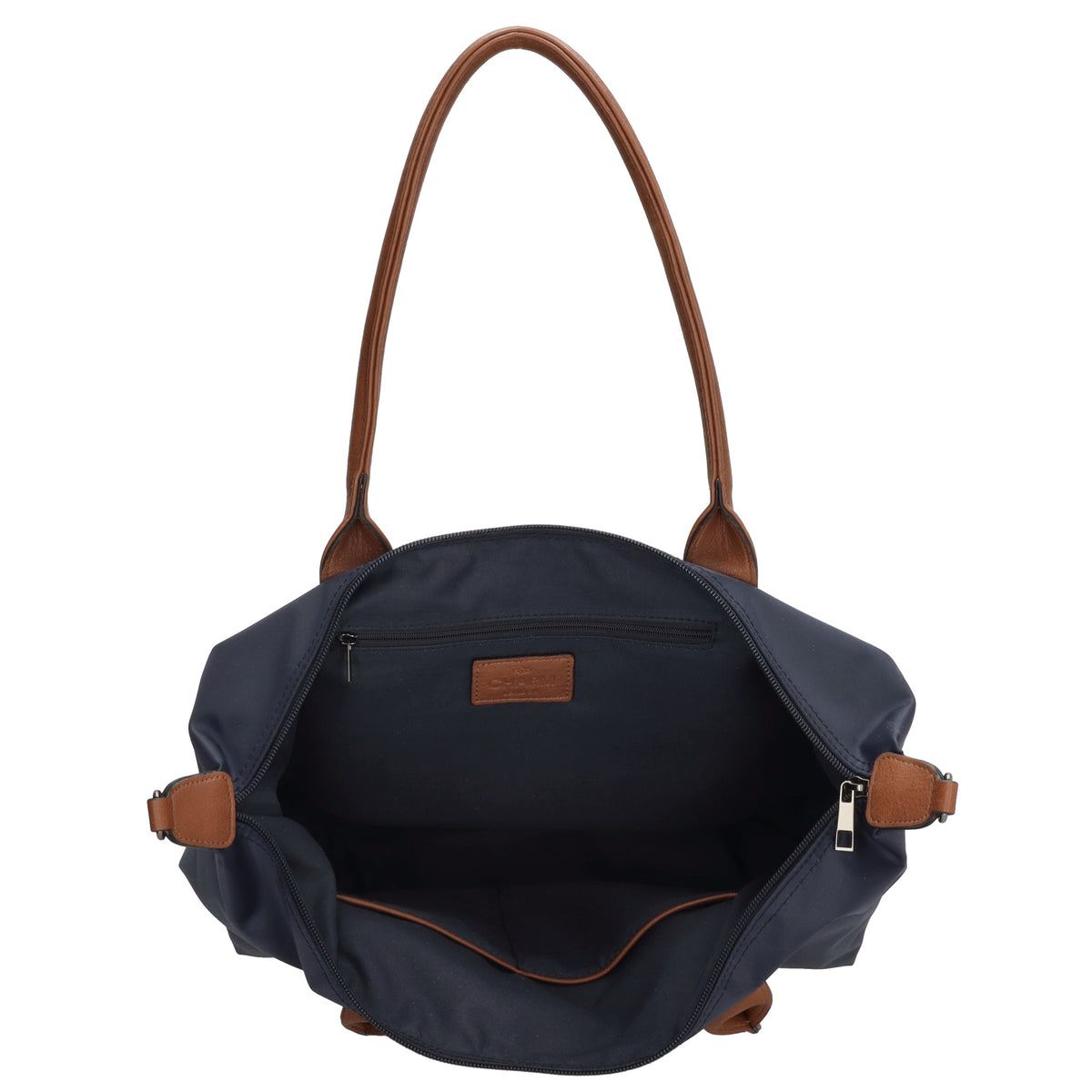 Schultertasche 42x25cm in Blau|Marine aus Nylon - leder-accessoires.com