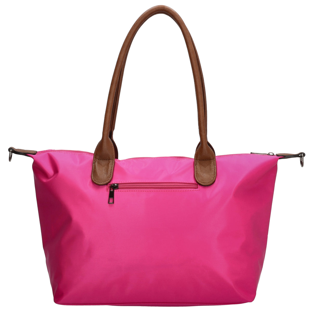 Schultertasche 42x25cm in Pink|Rosa aus Nylon - leder-accessoires.com