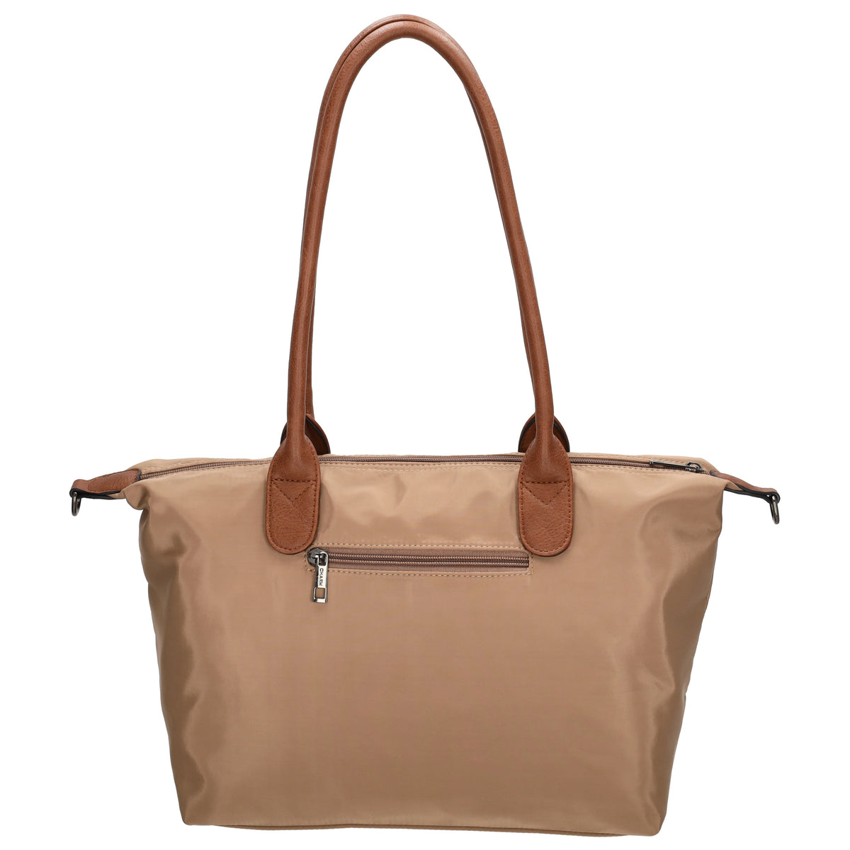 Schultertasche 42x25cm in Taupe aus Nylon - leder-accessoires.com