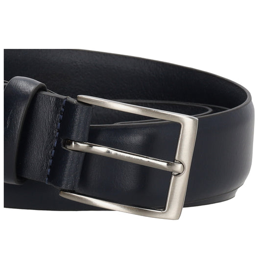 Herren Anzugsgürtel aus Leder 3,5 cm – Dunkelblau