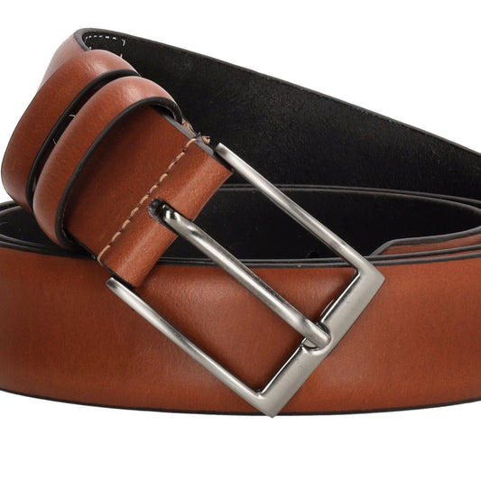 Herren Ledergürtel Cognac 3,5 cm – eleganter Anzugsgürtel