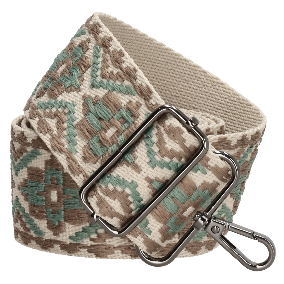 Taschenriemen|Wechselriemen 140cm in Mint|Braun|Beige gemustert - leder-accessoires.com