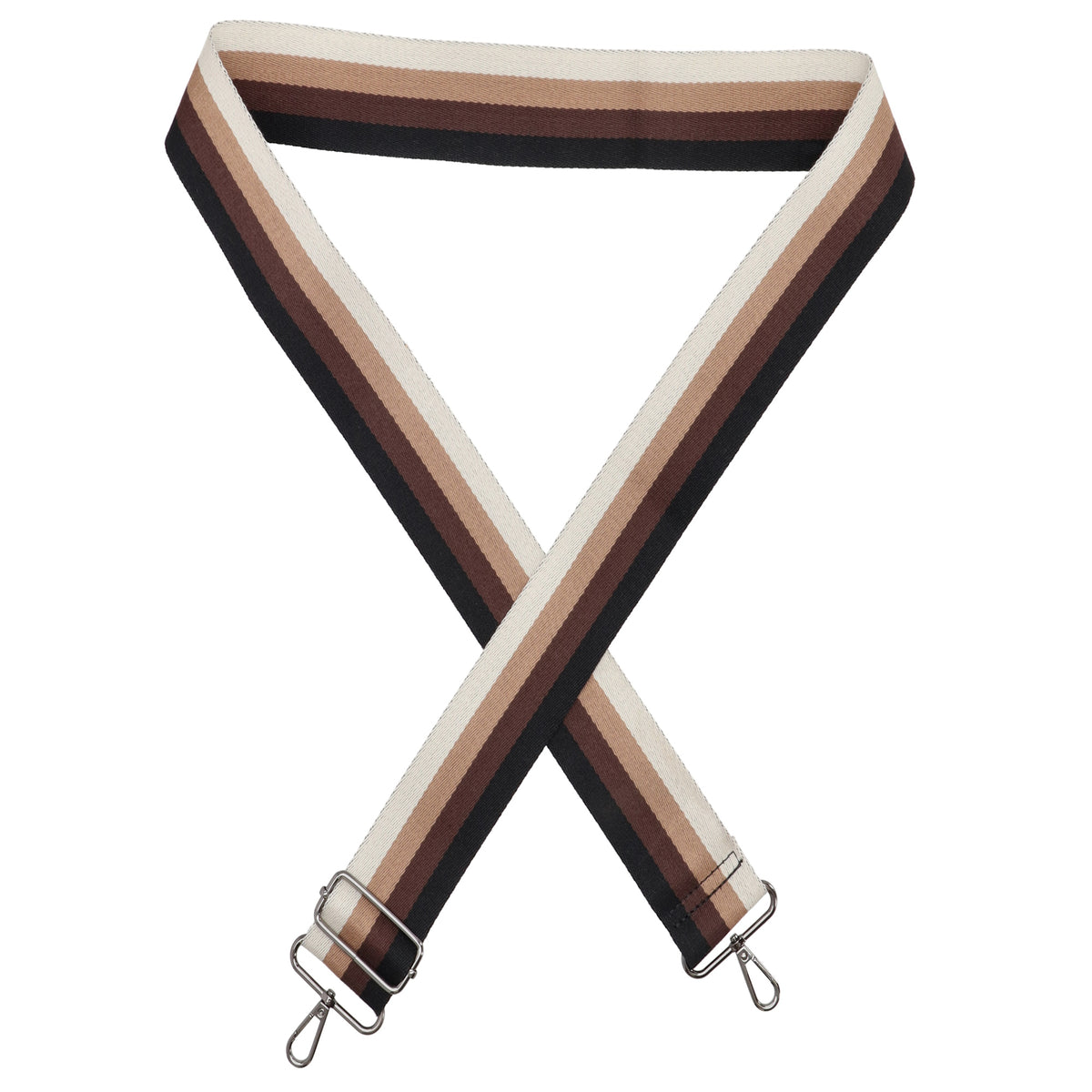 Taschenriemen|Wechselriemen 140cm in Braun|Beige|Schwarz gestreift - leder-accessoires.com