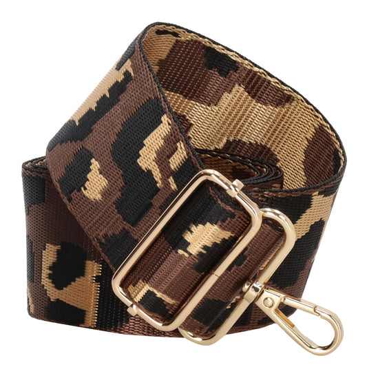 Taschenriemen|Wechselriemen 140cm in Braun|Beige|Schwarz im Leo-Muster - leder-accessoires.com