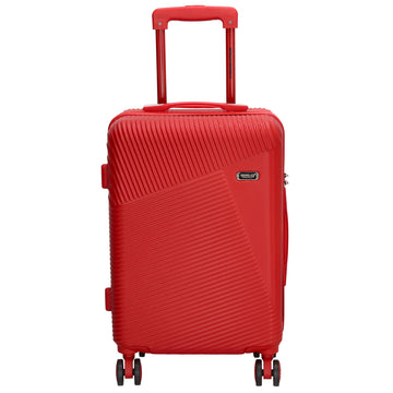 Reisetrolley|Bordgepäck 4-Rad 55cm in Rot aus ABS - leder-accessoires.com