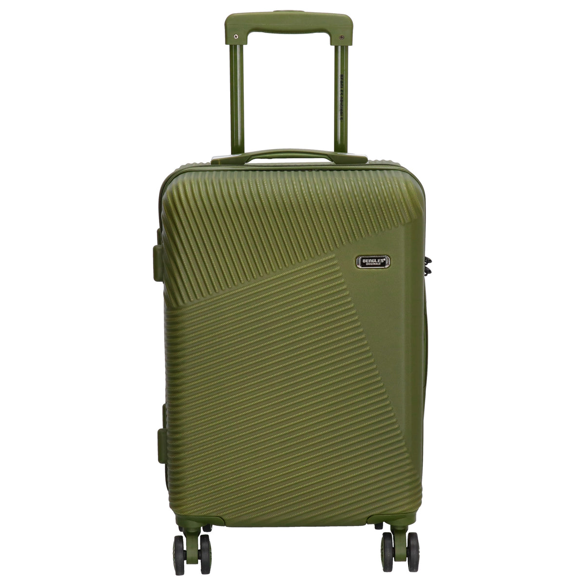 Reisetrolley|Bordgepäck 4-Rad 55cm in Olivgrün aus ABS - leder-accessoires.com