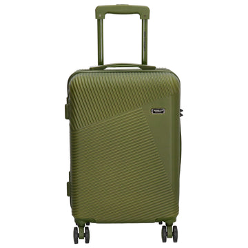 Reisetrolley|Bordgepäck 4-Rad 55cm in Olivgrün aus ABS - leder-accessoires.com