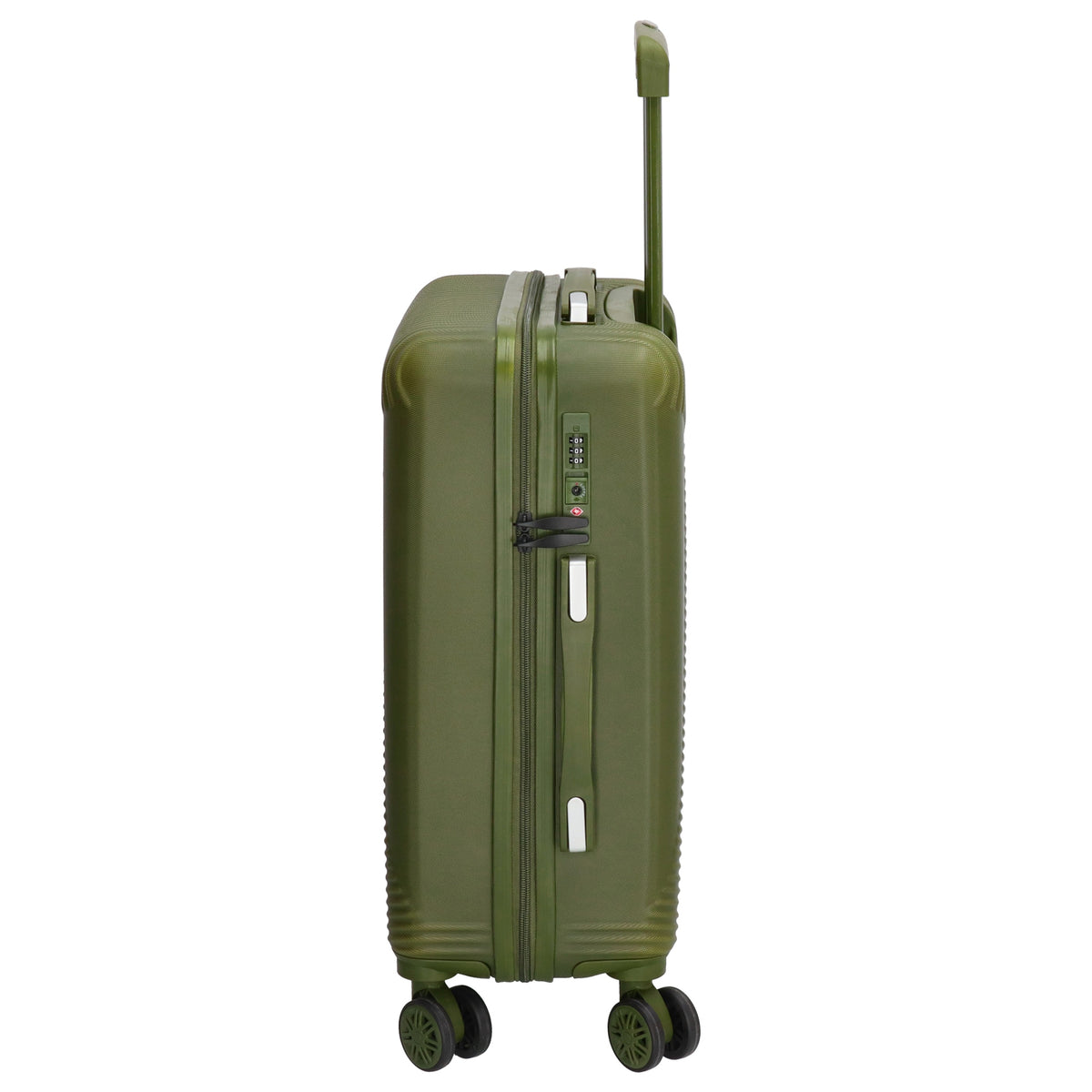 Reisetrolley|Bordgepäck 4-Rad 55cm in Olivgrün aus ABS - leder-accessoires.com