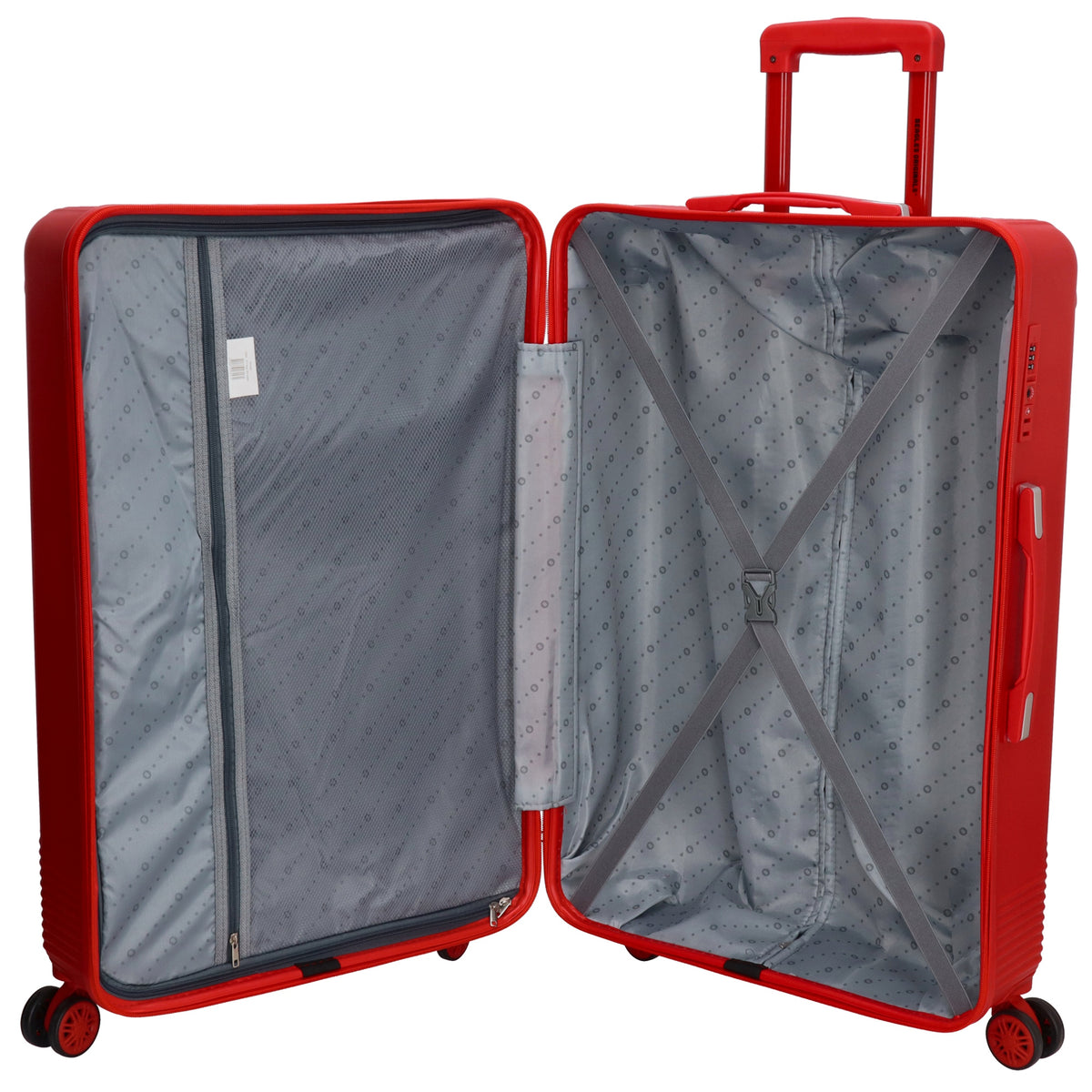 Reisetrolley-Set in Rot mit 4-Rad aus ABS - leder-accessoires.com
