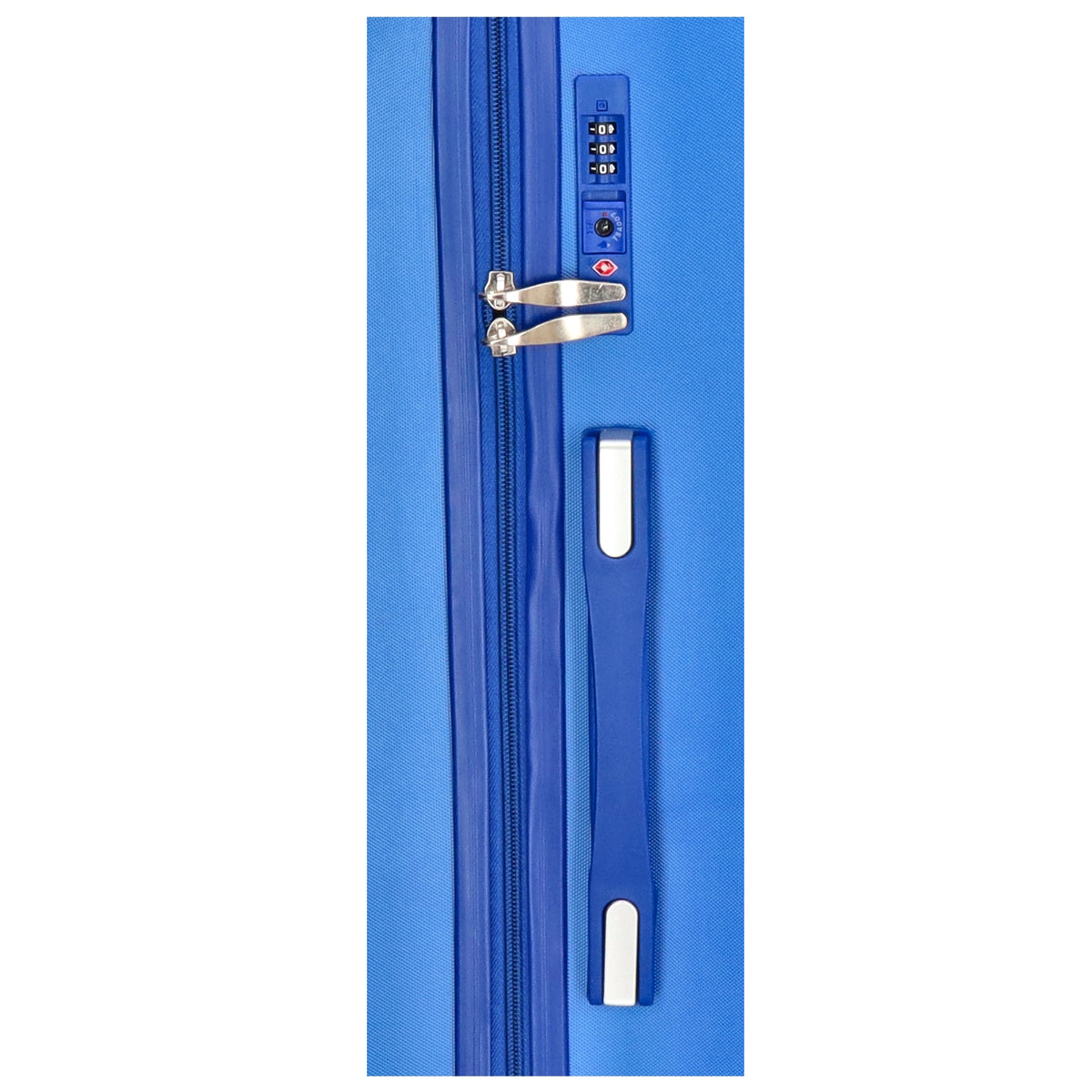 Reisetrolley-Set in Stahlblau mit 4-Rad aus ABS - leder-accessoires.com