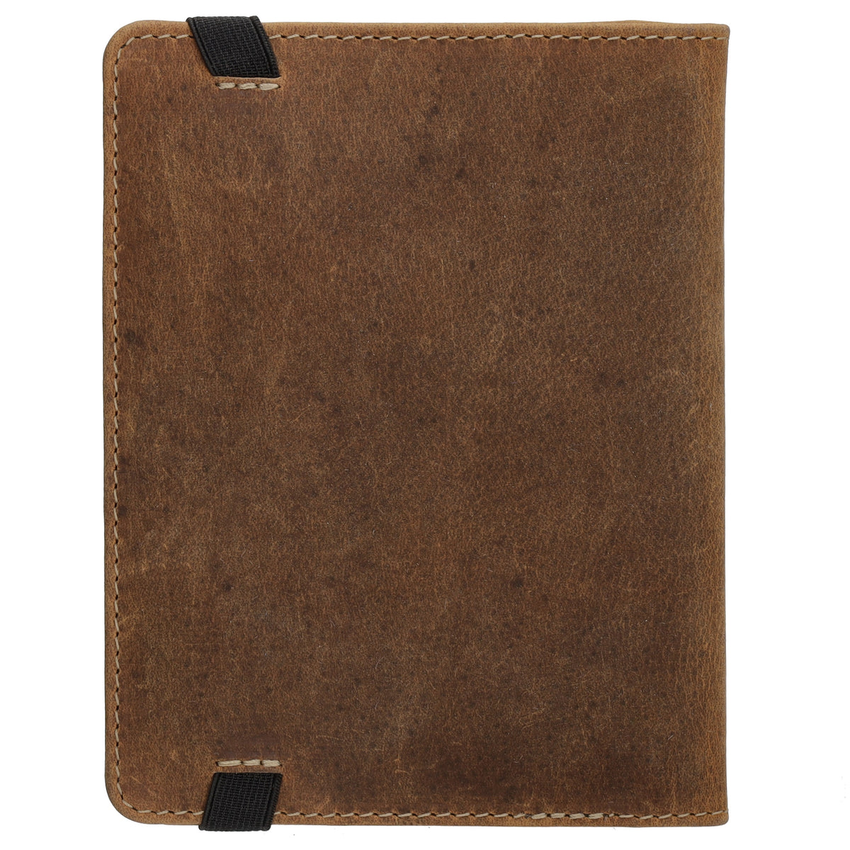 Briefmappe| Passhülle 11,5 x 14,5cm in Braun mit Gummiband - leder-accessoires.com