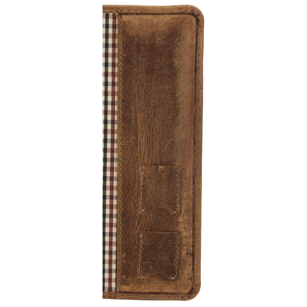 Briefmappe| Passhülle 11,5 x 14,5cm in Braun mit Gummiband - leder-accessoires.com