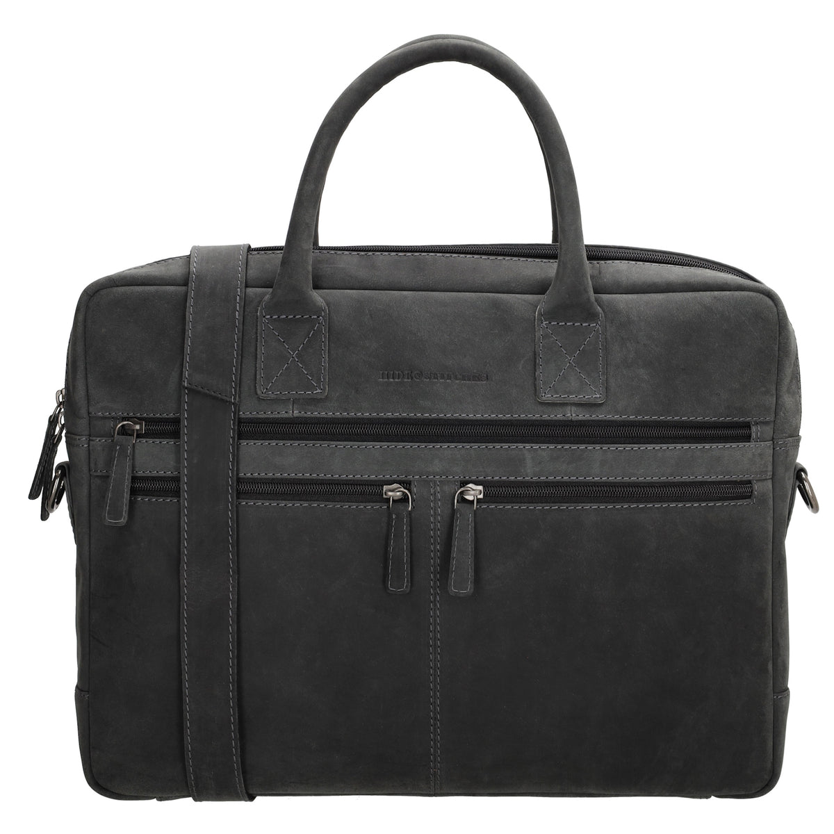 Businesstasche 40 x 30,5cm in Schwarz mit Reißverschluss - leder-accessoires.com