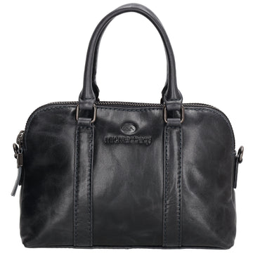 Schultertasche 21 x 15cm in Dunkelblau mit Reißverschluss - leder-accessoires.com