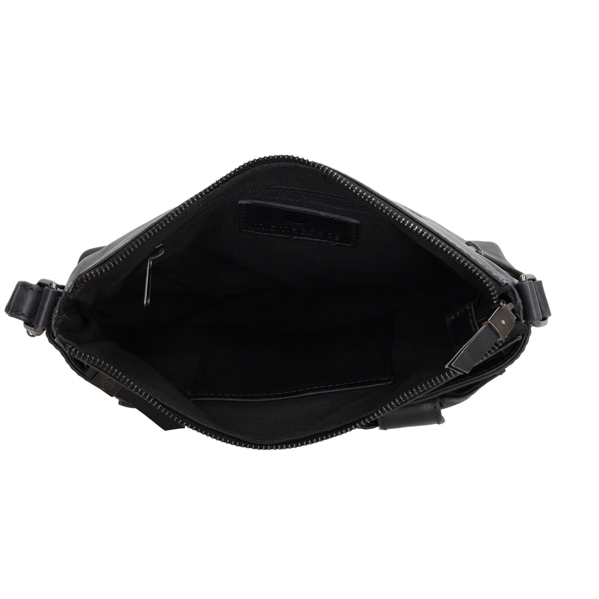 Schultertasche 25,5x23,5cm in Blau|Marine aus Leder - leder-accessoires.com