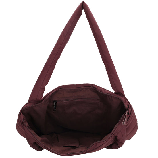 Shopper 55x40cm Weinrot aus Nylon|Polyester - leder-accessoires.com