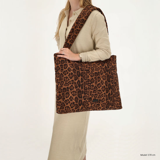 Shopper 55x40cm Leo-Optik aus Nylon|Polyester - leder-accessoires.com