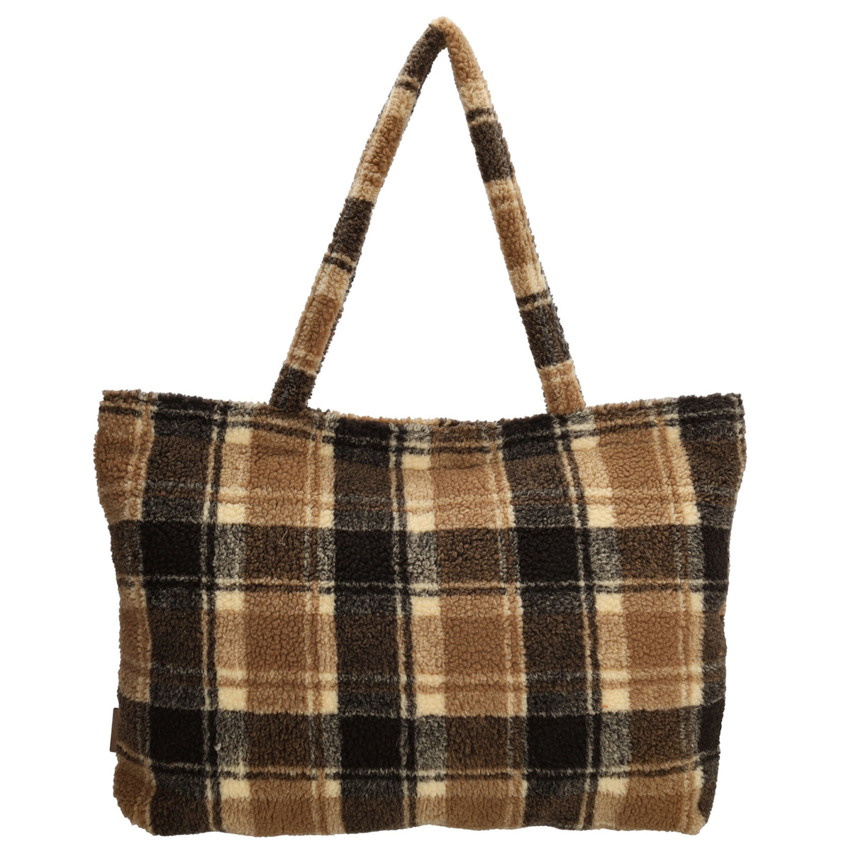 Teddytasche 60x36cm in Schwarz|Braun Karo - leder-accessoires.com