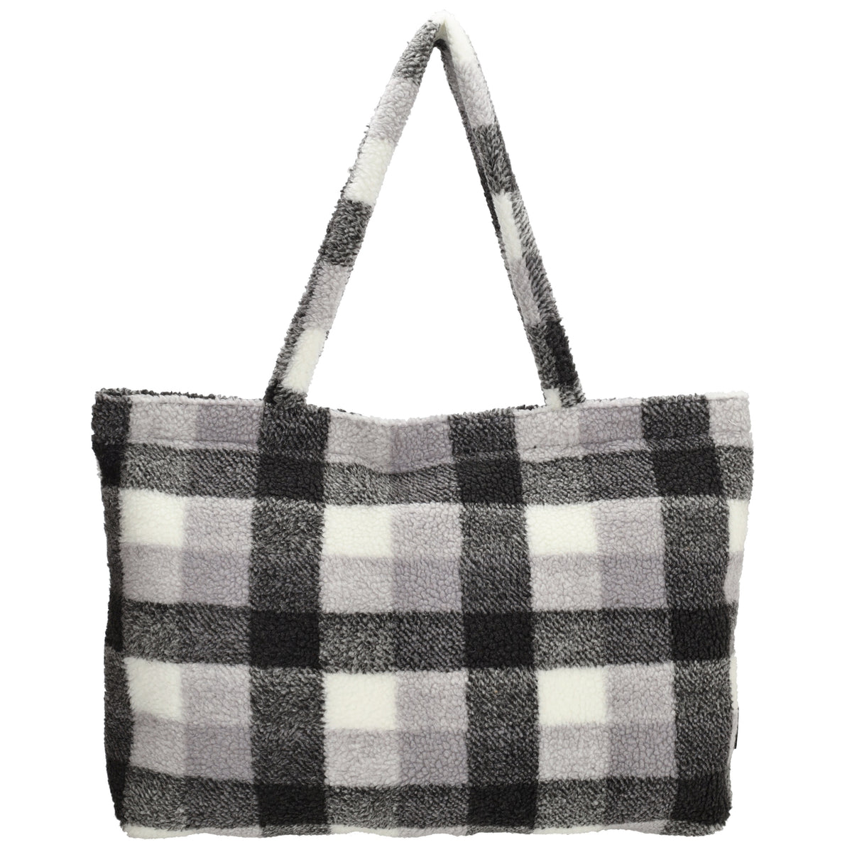 Teddytasche 60x36cm in Schwarz|Weiß Karo - leder-accessoires.com